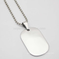 Custom Your Own Logo Stainless Steel Cheap Blank Dog Tag Necklace